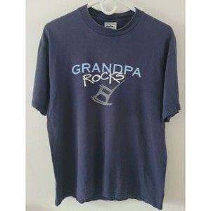 Briar Creek Sportswear Grandpa Rocks Tshirt Navy Blue Size MEDIUM